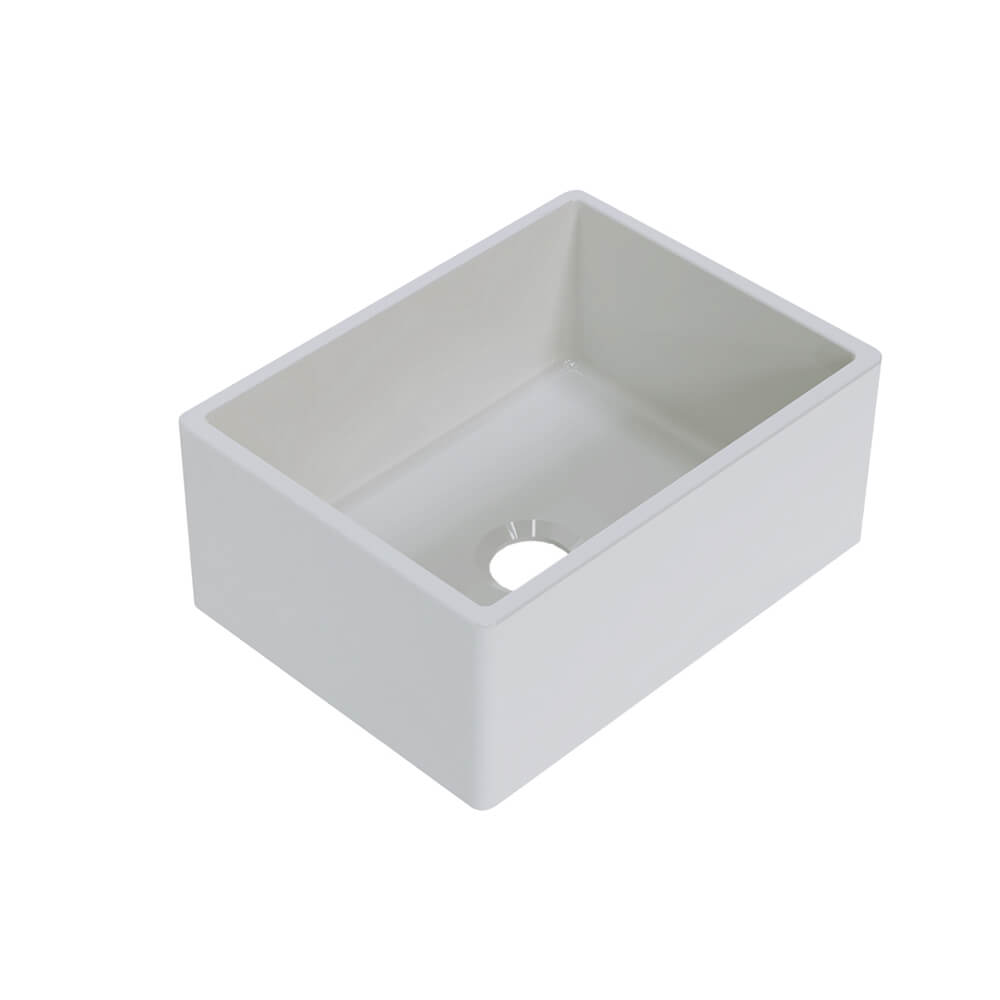 White square sink on a white background