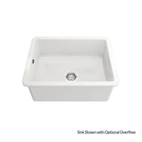 White kitchen sink on a white background