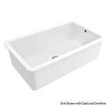 White rectangular sink on a white background