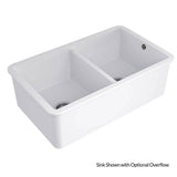 White kitchen sink on a white background