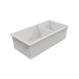White plastic compartmentalized tray on a white background