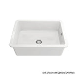 White kitchen sink on a white background