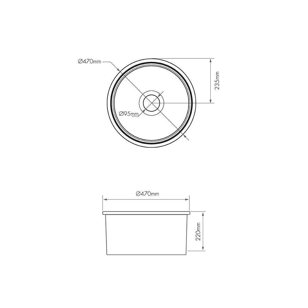 Technical drawing of a circular component with dimensions on a white background