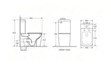 Technical dimension drawing of a wall-mounted toilet with front and side views, showing measurements such as 605, 760, 340, 415, 90, 180, and 410 on a white background.