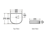 Archie 415x365x100 Fluted Basin