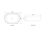 Bronte Oval 500x350x130 Basin