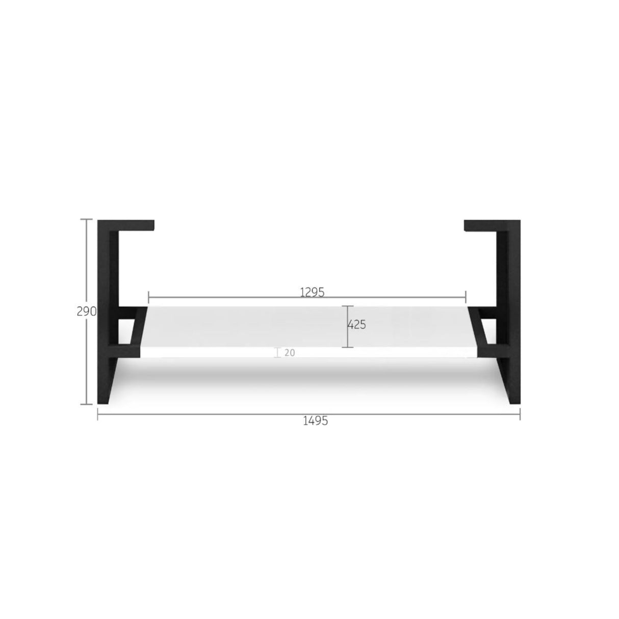 Free standing Noosa Vanity 1500mm - Matte White leg