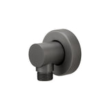 water line of gunmetal shower rail