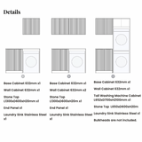 Havana 1305x600x2100mm Woodland Oak Laundry Kit - Fluted