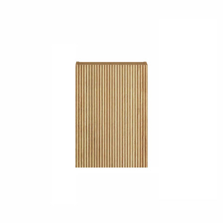 Rectangular wooden fluted cabinet on a white background