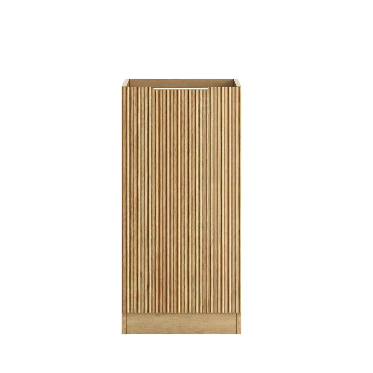 Rectangular fluted cabinet on a white background