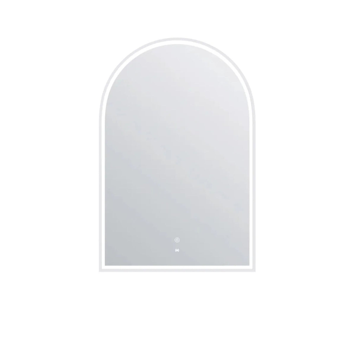 Arched mirror on a white background