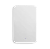 White rectangular mirror on a white background