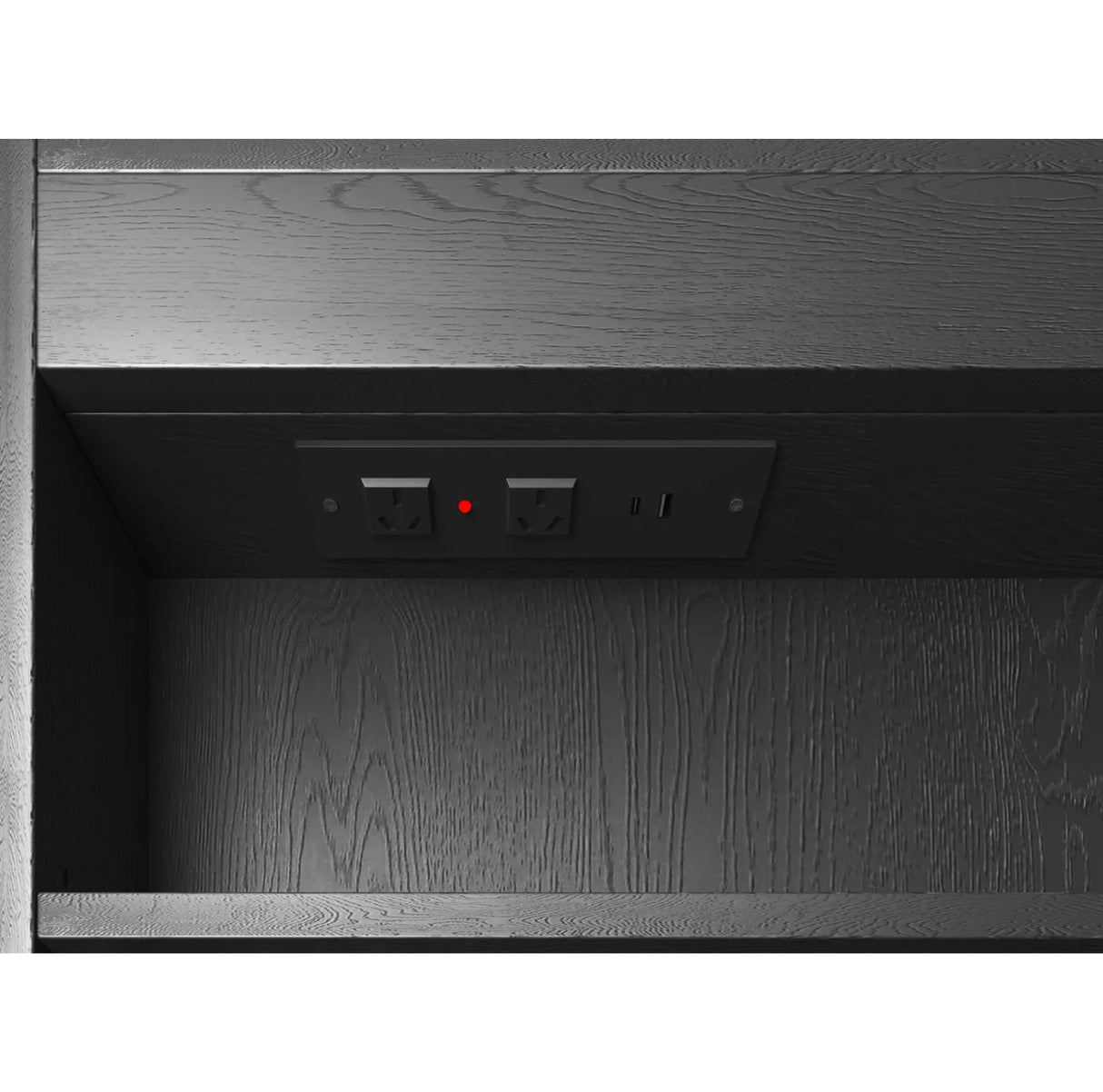 LED Newport 900x750mm Black Oak Shaving Cabinet