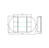 drawing of led 1200mm shaving cabinet