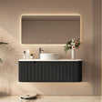 linley 1200mm black wall hung vanity front  view