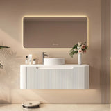 linley 1200mm white wall hung vanity front vew