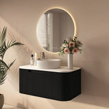 linley 900mm wall hung vanity side view