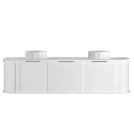 Hampshire 1800mm White Wall Hung Vanity - Curve