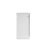 Mini Ravia 450mm Matte White Floor Standing Vanity - Fluted