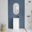 Mini Ravia 450mm Matte White Floor Standing Vanity - Fluted front view