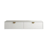 white wall hung cabinet on a white background