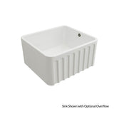 White rectangular sink on a white background