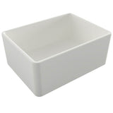 White rectangular ceramic bowl on a white background