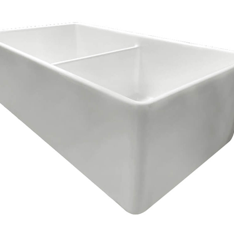 White ceramic sink on a white background