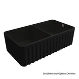 matte black double butler sink