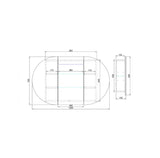 drawing of 1200mm shaving cabinet