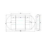 drawing of 1500mm shaving cabinet