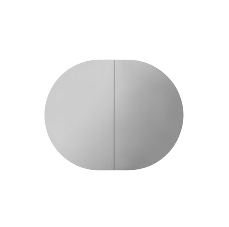 oval shaving cabinet on a white background
