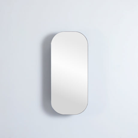 olivia matte black shaving cabinet front view