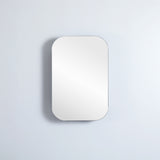 front view of olivia matte black 600mm shaving cabinet