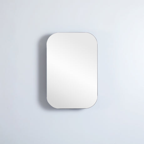 front view of olivia matte black 600mm shaving cabinet