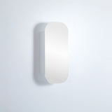Rectangular white shaving cabinet on a light gray background