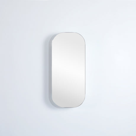 olivia matte white shaving cabinet front view