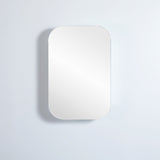 front view olivia matte white 600 shaving cabinet in grey background