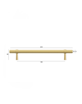 Astor Brushed Brass Handle 210mm measurement details
