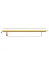 Astor Brushed Brass Handle 240mm measurement details