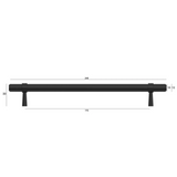 Astor Matte Black Handle 240mm measurement details