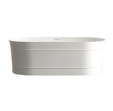White oval sink on a white background