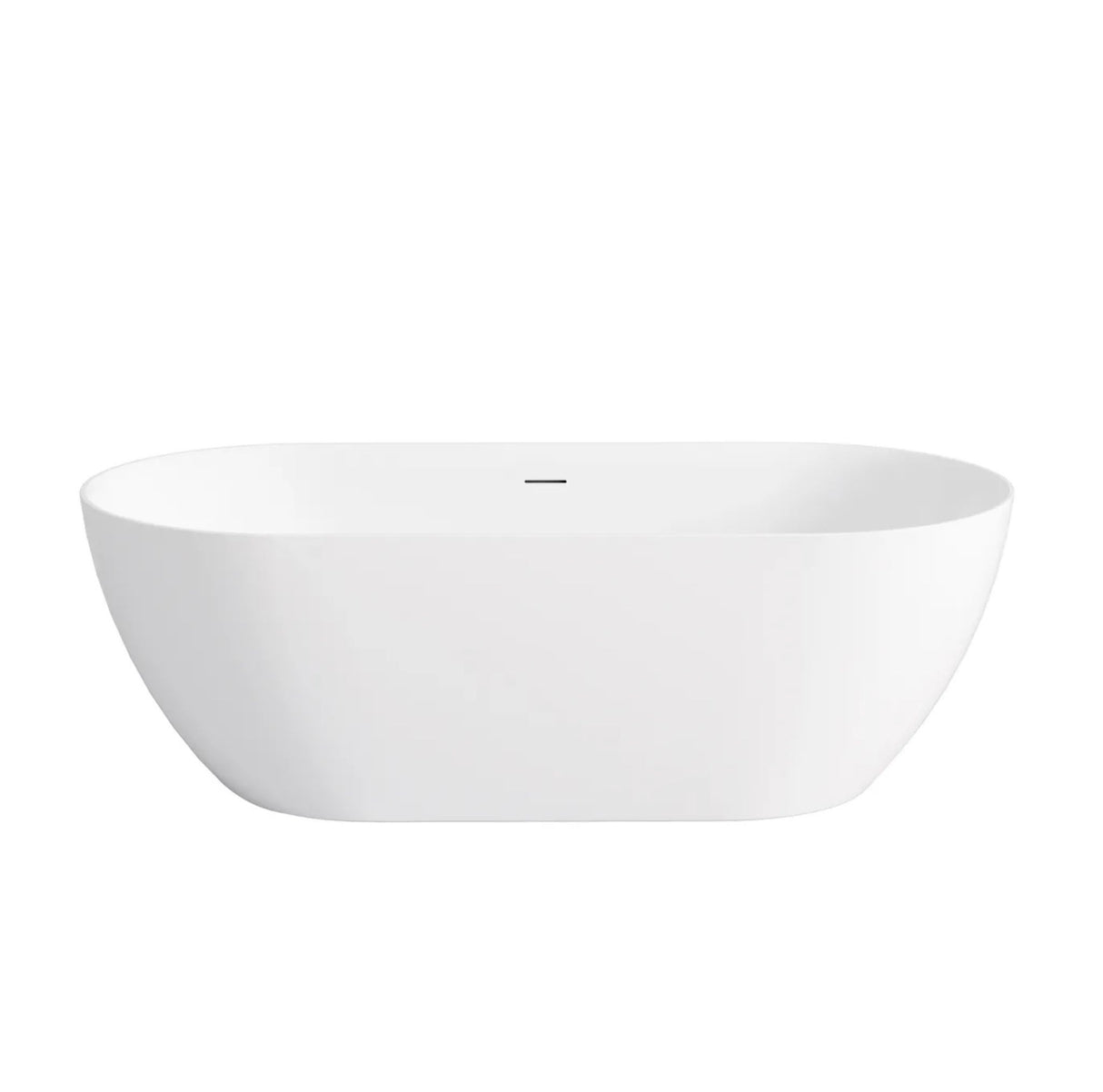 Attica Manolo 1530mm Matte White Bath with Overflow