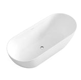 Attica Manolo 1700 Matte White Bath with Overflow top view