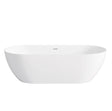Attica Manolo 1700 Matte White Bath with Overflow