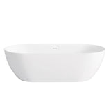Attica Manolo 1700 Matte White Bath with Overflow
