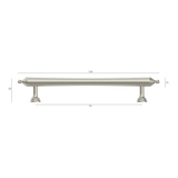 Heirloom Brushed Nickel Handle 140 mm measurement details