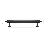 Heirloom Matte Black Handle with 140mm measurement details