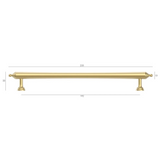 Heirloom Brushed Brass Handle 233mm measurement details